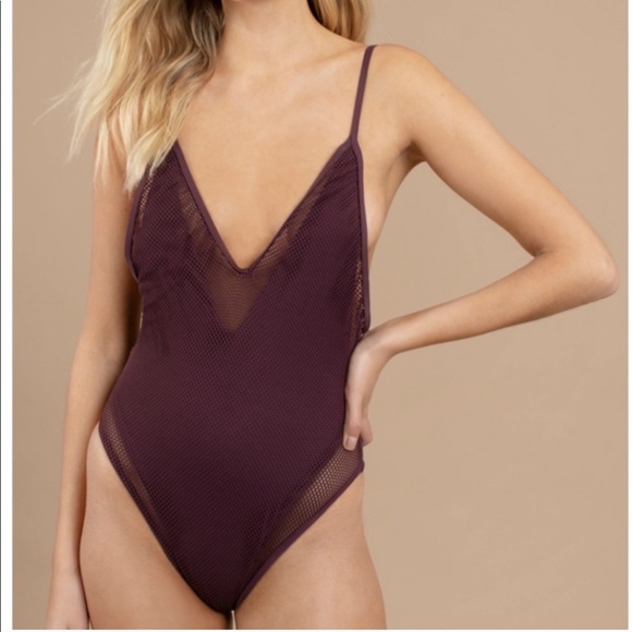 Big Waves Wine One-piece - Picture 2 of 3